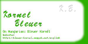kornel bleuer business card